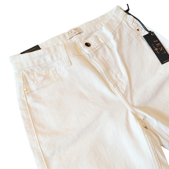 Jen7 7 For All Mankind 7FAM White Denim Bermuda Shorts Size 6 New NWT - Picture 6 of 7